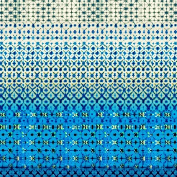 Karaoshi Wallpaper - Indigo by blue geometric wallpaper from designers guild