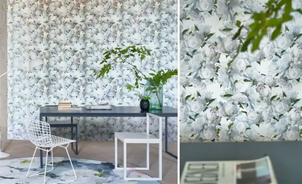 Peonia Wallpaper - Ivory from