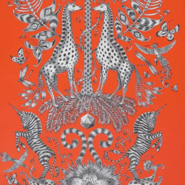 Kruger Wallpaper - Flame by black-grey animal wallpaper from emma shipley