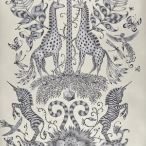 black-grey animal wallpaper from emma shipley