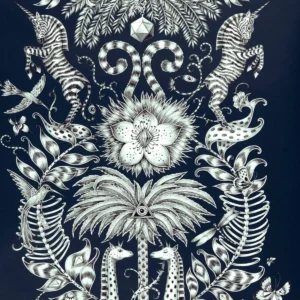 black-grey animal wallpaper from emma shipley