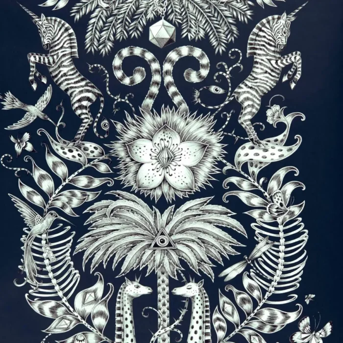 Kruger Wallpaper - Navy swatch