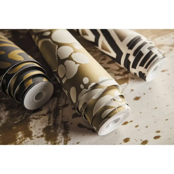 Marble Wallpaper - Azurite / Copper / Japanese Ink by Marble Wallpaper - Azurite / Copper / Japanese Ink from