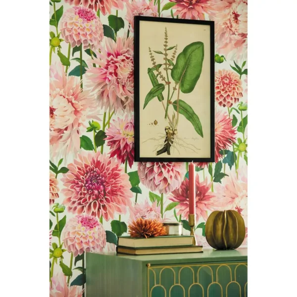 Dahlia Wallpaper - Sail Cloth / Meadow / Gilver by Dahlia Wallpaper - Sail Cloth / Meadow / Gilver from
