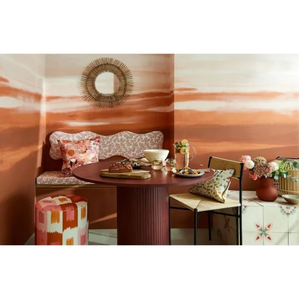 Manzara Wallpaper - Brazilian Rosewood / Bleached Coral from