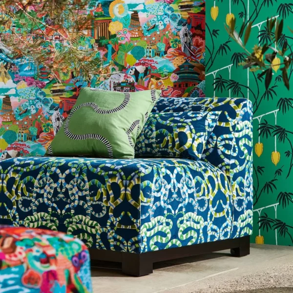 Journey of Discovery Wallpaper - Ionian / Harissa / Emerald by Journey of Discovery Wallpaper - Ionian / Harissa / Emerald from