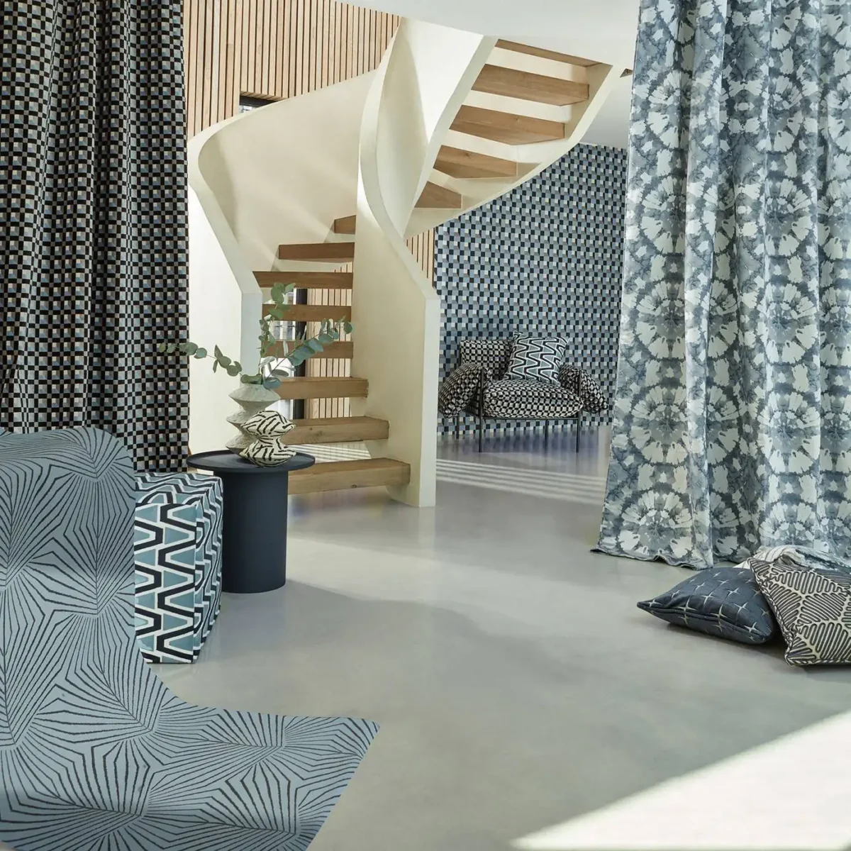 Dawning Wallpaper - Copenhagen Blue / Ritual by Dawning Wallpaper - Copenhagen Blue / Ritual from
