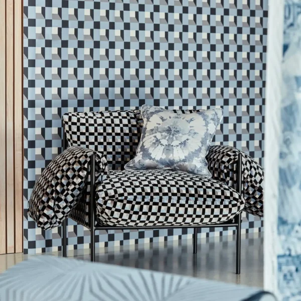 Blocks Wallpaper - Black Earth / Sketched / Diffused Light from