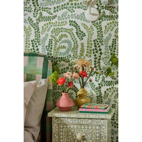 Fayola Wallpaper - Clover / Chalk from