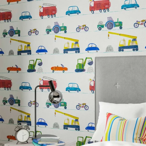 Funky Jungle Wallpaper - Navy from