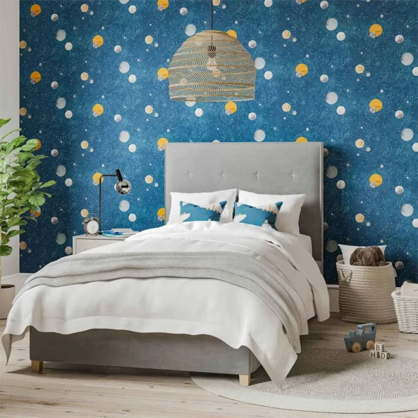 Skies Above Wallpaper - Duck Egg / Linen by Skies Above Wallpaper - Duck Egg / Linen from