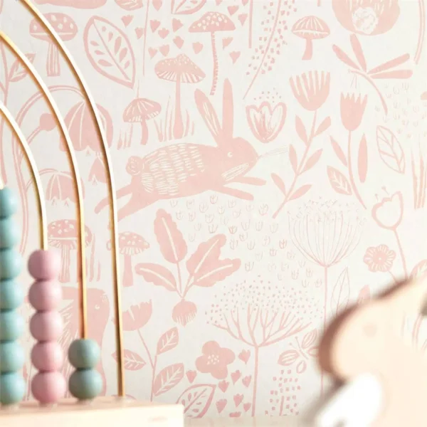 Balancing Act Wallpaper - Blossom / Raspberry / Grape by Balancing Act Wallpaper - Blossom / Raspberry / Grape from