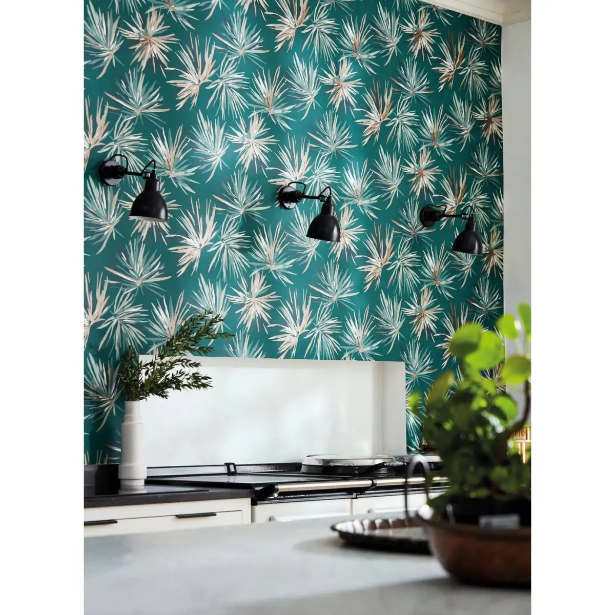 Aucuba Wallpaper - Forest / Copper from