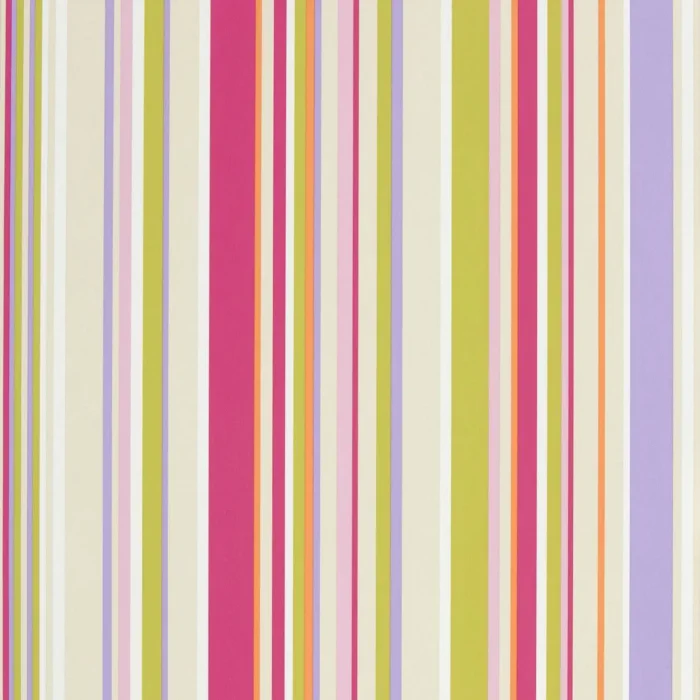 Rush Wallpaper - Fuchsia / Apple / Lilac / Neutrals fabric swatch HWO70536