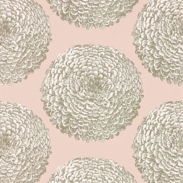 Elixity Wallpaper - Rose Quartz by black-grey botanical wallpaper from harlequin