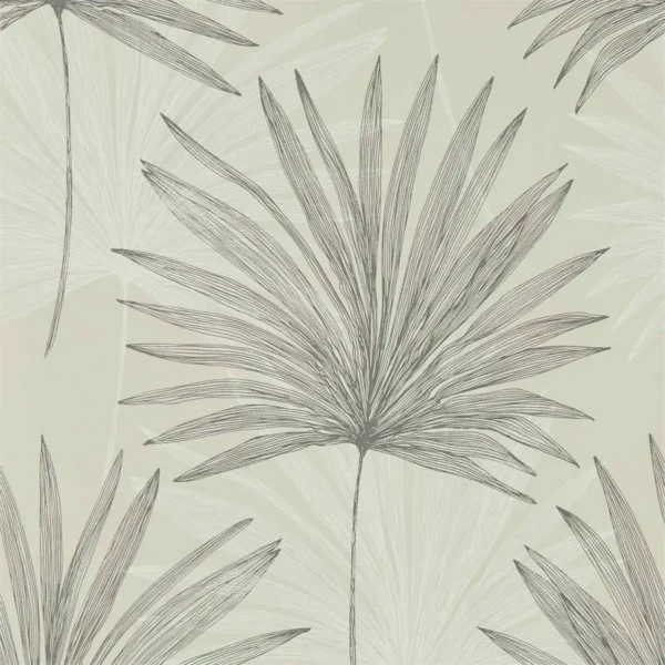 Mitende Wallpaper - Pewter / Chalk by Mitende Wallpaper - Pewter / Chalk from