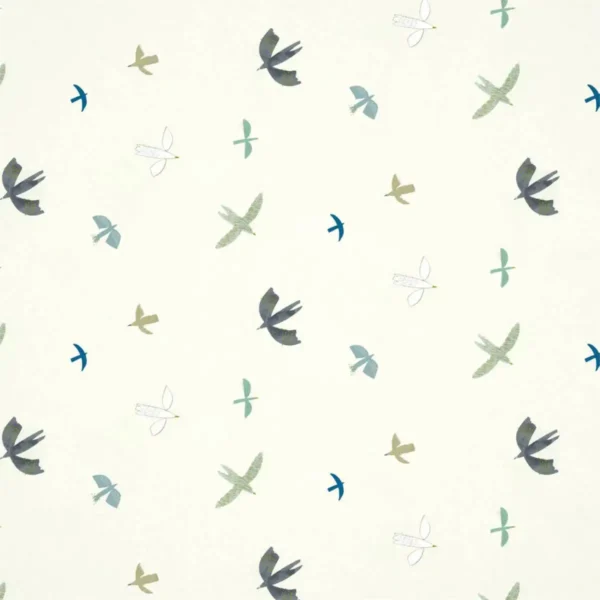 Skies Above Wallpaper - Duck Egg / Linen by Skies Above Wallpaper - Duck Egg / Linen from