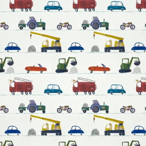 Just Keep Trucking Wallpaper - Tomato / Marine / Gecko by Just Keep Trucking Wallpaper - Tomato / Marine / Gecko from