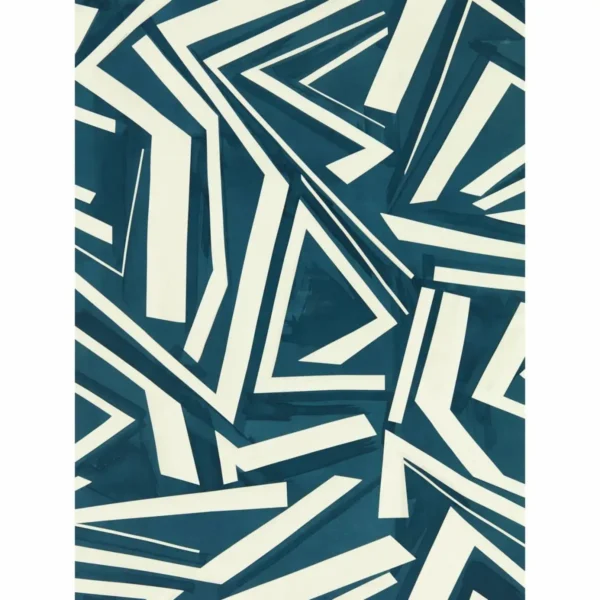 Transverse Wallpaper - Ink by blue geometric wallpaper from harlequin