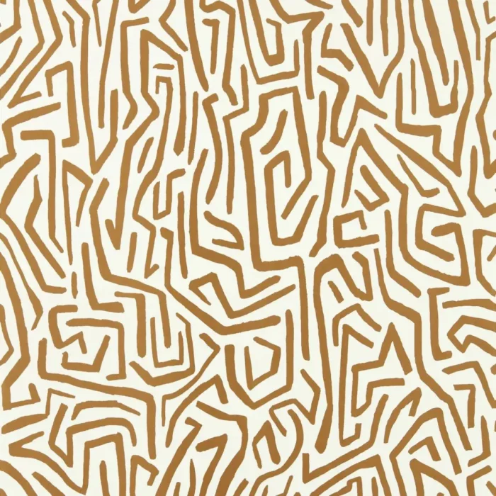 Melodic Wallpaper - Gold / Paper Lantern swatch