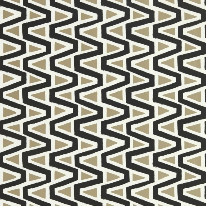 Perception Wallpaper - Black Earth / Gilver / New Beginnings swatch