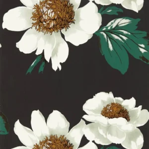 black-grey botanical wallpaper from harlequin