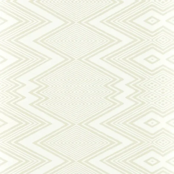 Ankara Wallpaper - Sail Cloth / Diffused Light by white geometric wallpaper from harlequin