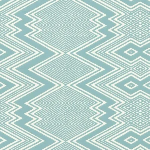 blue geometric wallpaper from harlequin
