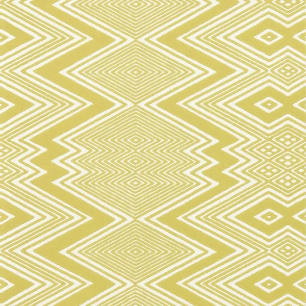Ankara Wallpaper - Sunflower / Awakening by yellow geometric wallpaper from harlequin