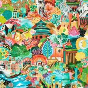multicolour traditional wallpaper from harlequin