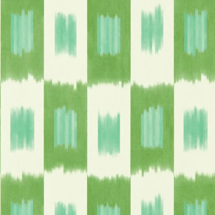 Shiruku Wallpaper - Emerald / Forest / Silver Willow swatch