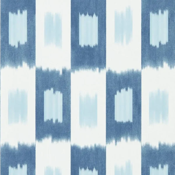 Shiruku Wallpaper - Wild Water / Azul / Exhale by blue geometric wallpaper from harlequin