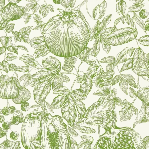 green botanical wallpaper from harlequin