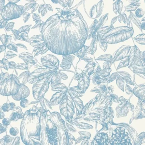 blue botanical wallpaper from harlequin
