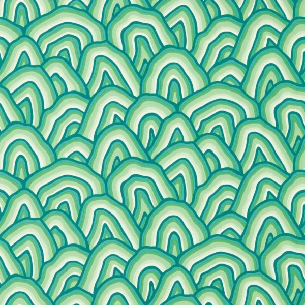 Kumo Wallpaper - Wilderness / Forest by green traditional wallpaper from harlequin