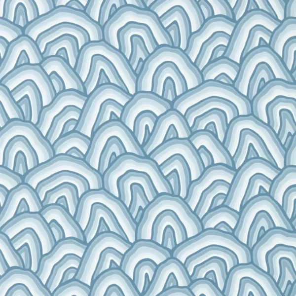 Kumo Wallpaper - Wild Water / Exhale by blue traditional wallpaper from harlequin
