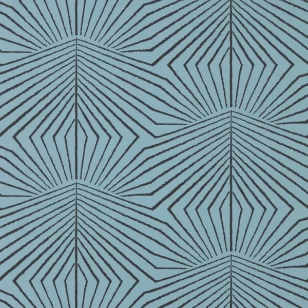 Dawning Wallpaper - Copenhagen Blue / Ritual by blue misc wallpaper from harlequin