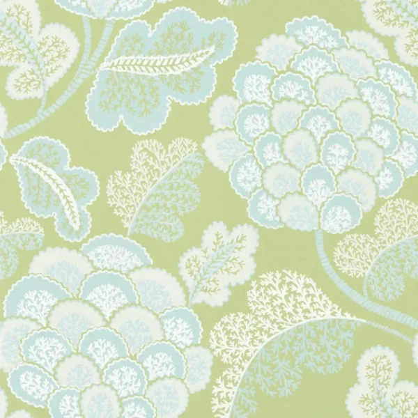 Flourish Wallpaper - Tree Canopy / Silver Willow by green botanical wallpaper from harlequin