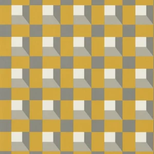 yellow geometric wallpaper from harlequin