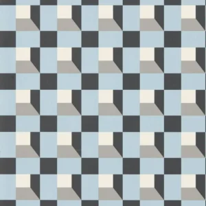 blue geometric wallpaper from harlequin