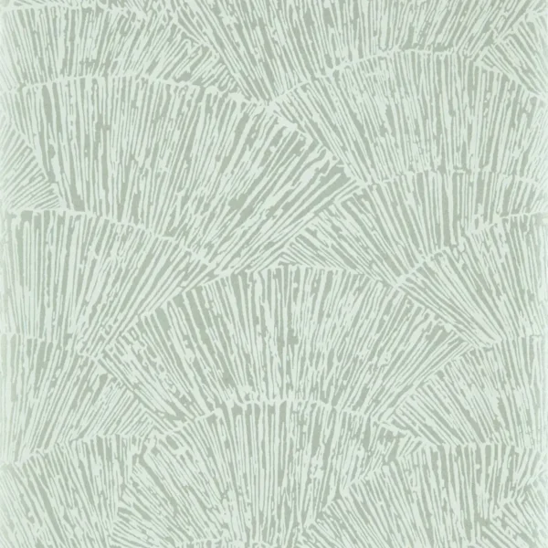 Tessen Wallpaper - Titanium by black-grey botanical wallpaper from harlequin