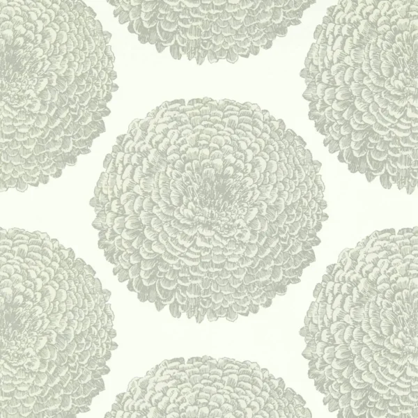 Elixity Wallpaper - Chalk by black-grey botanical wallpaper from harlequin