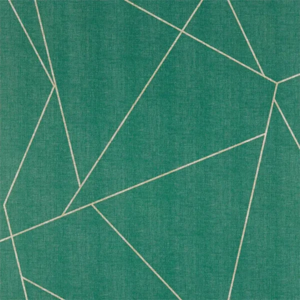 Parapet Wallpaper - Emerald by green geometric wallpaper from harlequin