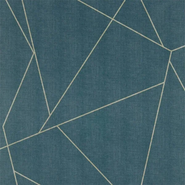 blue geometric wallpaper from harlequin