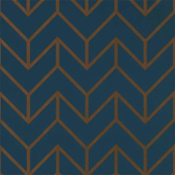 blue geometric wallpaper from harlequin