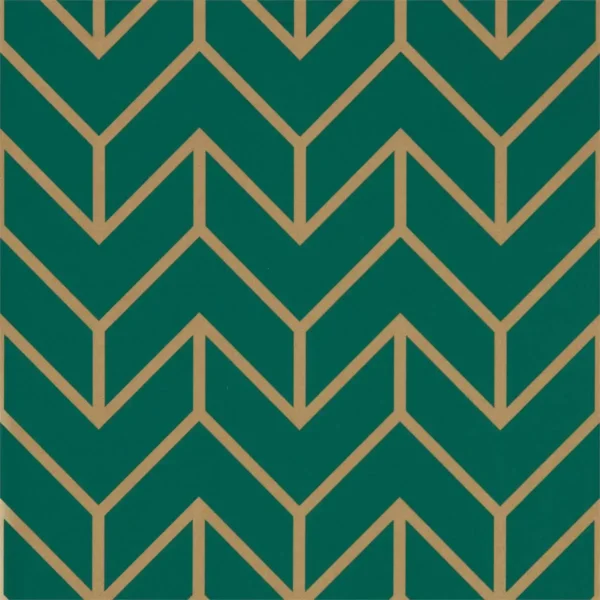 Tessellation Wallpaper - Teal Gold by green geometric wallpaper from harlequin