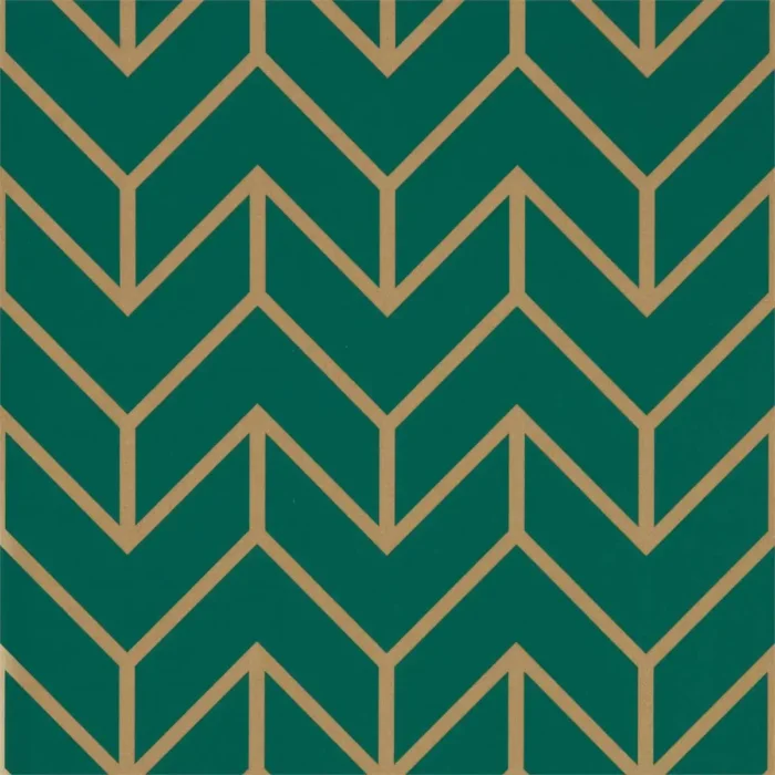 Tessellation Wallpaper - Teal Gold – Teal / Gold swatch