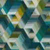 green geometric wallpaper from harlequin