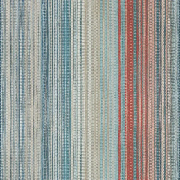 Spectro Stripe Wallpaper - Teal Sedona Rust by multicolour striped wallpaper from harlequin