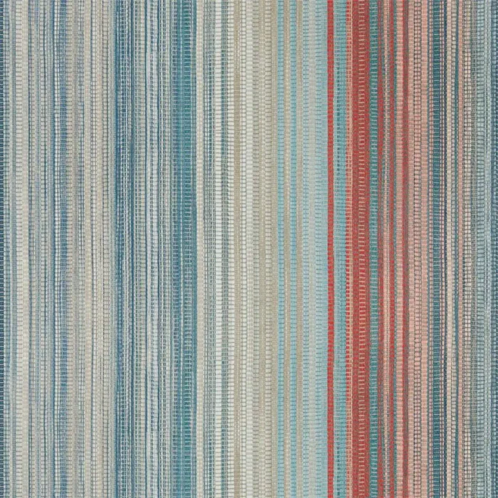 Spectro Stripe Wallpaper - Teal Sedona Rust swatch